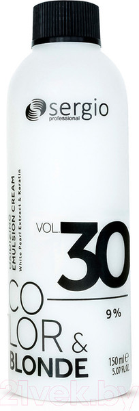 Изображение товара Эмульсия для окисления краски Sergio Professional Color&Blonde 30Vol. 9% (150мл)