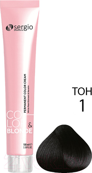 Изображение товара Крем-краска для волос Sergio Professional Color&Blonde 1 (черный)