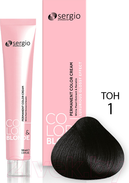 Изображение товара Крем-краска для волос Sergio Professional Color&Blonde 1 (черный)