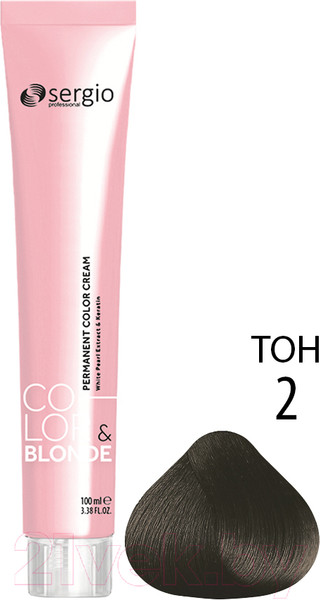Изображение товара Крем-краска для волос Sergio Professional Color&Blonde 2 (темно-коричневый интенсивный)
