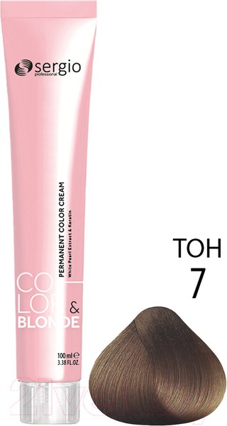 Изображение товара Крем-краска для волос Sergio Professional Color&Blonde 7 (средне-русый)