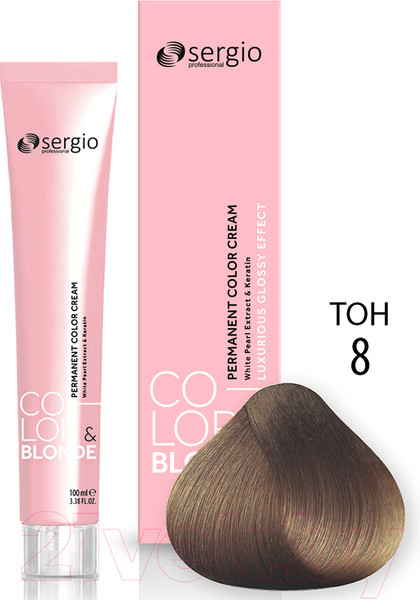 Изображение товара Крем-краска для волос Sergio Professional Color&Blonde 8 (блондин)