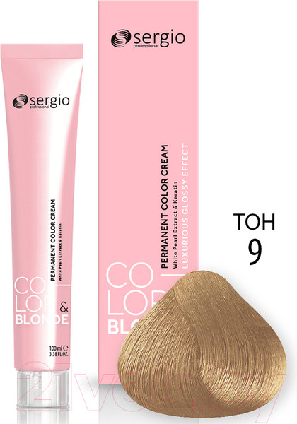 Изображение товара Крем-краска для волос Sergio Professional Color&Blonde 9 (светлый блондин)