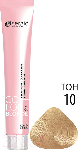 Изображение товара Крем-краска для волос Sergio Professional Color&Blonde 10 (очень светлый блондин)