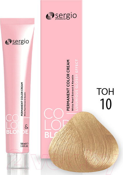 Изображение товара Крем-краска для волос Sergio Professional Color&Blonde 10 (очень светлый блондин)
