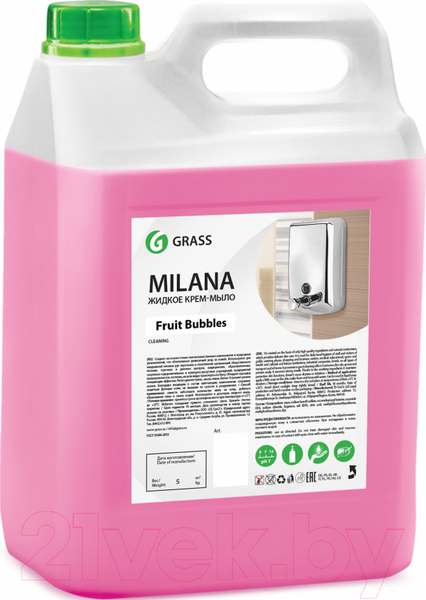 Изображение товара Мыло жидкое Grass Milana Fruit Bubbles / 125318 (5кг)