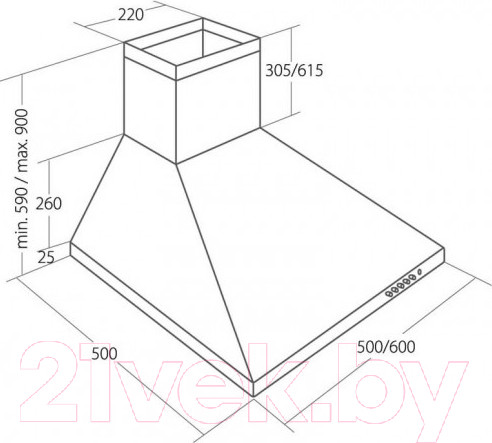 Изображение товара Вытяжка купольная Akpo Classic 60 WK-4 (нержавеющая сталь)
