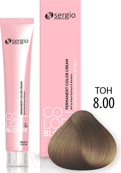 Изображение товара Крем-краска для волос Sergio Professional Color&Blonde 8.00 (блондин интенсивный)