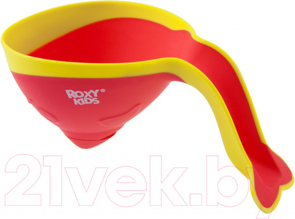 Изображение товара Ковшик для купания Roxy-Kids Flipper RBS-004-C с лейкой (коралловый)
