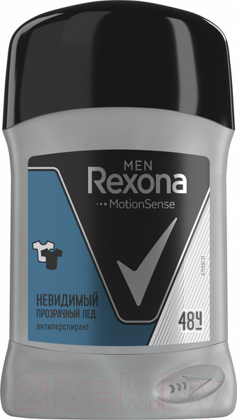 Изображение товара Антиперспирант-стик Rexona Men прозрачный лед (55г)