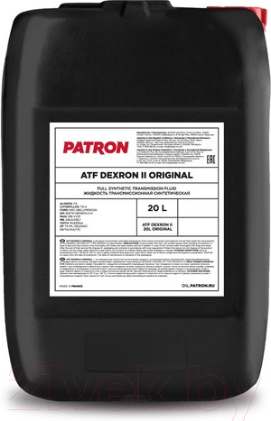 Изображение товара Трансмиссионное масло Patron Original ATF Dexron II (20л)