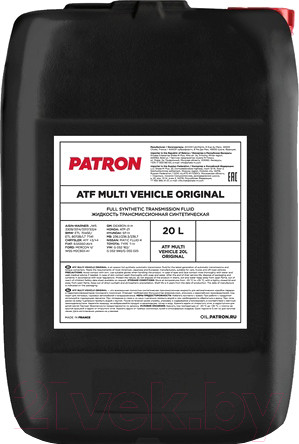 Изображение товара Трансмиссионное масло Patron Original Multi Vehicle ATF (20л)