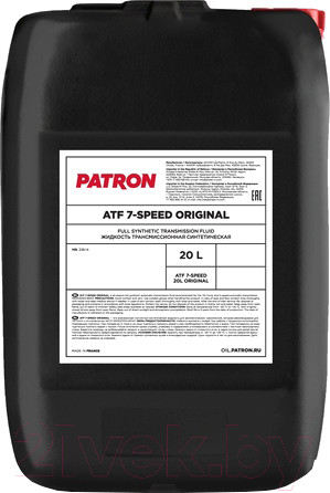 Изображение товара Трансмиссионное масло Patron Original 7-Speed ATF (20л)