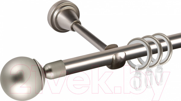 Изображение товара Карниз для штор АС ФОРОС Grace D16Г + наконечники Шар простой (1.4м, сатин)