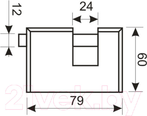 Изображение товара Замок навесной Аллюр ВС2-3-01С / AL-798122