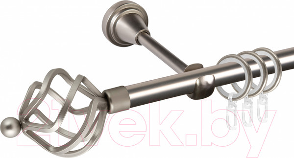 Изображение товара Карниз для штор АС ФОРОС Grace D16Г + наконечники Булава (1.6м, сатин)