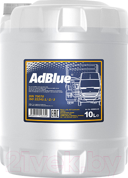Присадка Mannol AdBlue AD3001-10 (10л)