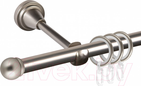 Изображение товара Карниз для штор АС ФОРОС Grace D16Г + наконечники Сфера (2м, сатин)