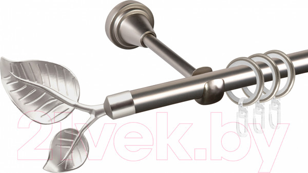 Изображение товара Карниз для штор АС ФОРОС Grace D16Г + наконечники Лист большой (2м, сатин)