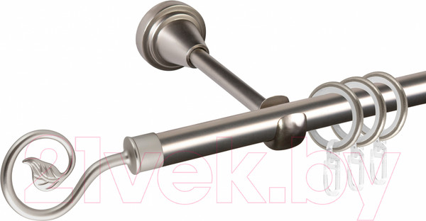 Изображение товара Карниз для штор АС ФОРОС Grace D16Г + наконечники Завиток одинарный (2м, сатин)