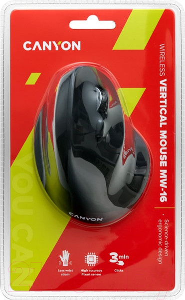 Изображение товара Мышь Canyon MW-16 / CNS-CMSW16B (вертикальная)