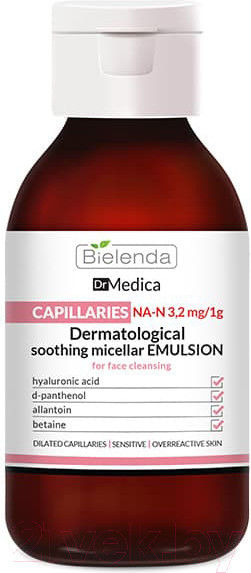 Изображение товара Мицеллярный гель Bielenda Dr Medica Capillary Skin успокаивающая (250мл)