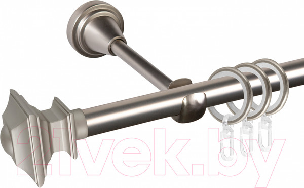 Изображение товара Карниз для штор АС ФОРОС Grace D16Г + наконечники Верди (2.4м, сатин)