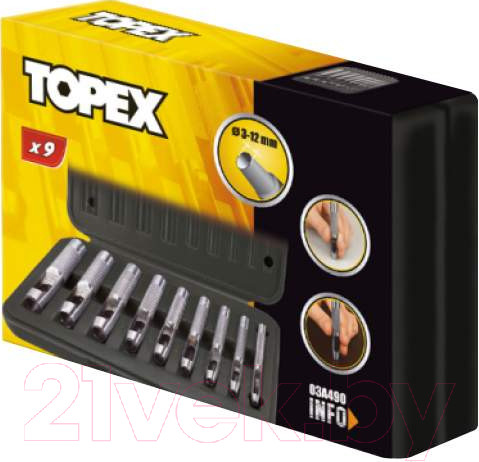 Изображение товара Набор пробойников Topex A-03A490