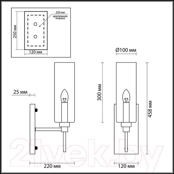 Изображение товара Бра Odeon Light Diatra 4688/1W