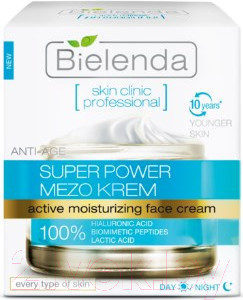 Изображение товара Крем для лица Bielenda Skin Clinic Professional с гиалуроновой кислотой день/ночь (50мл)