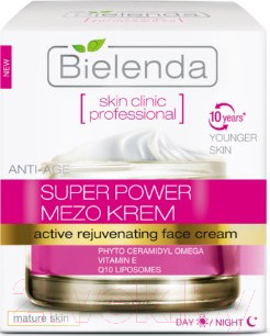 Изображение товара Крем для лица Bielenda Skin Clinic Professional Anti-Age активный омолажив. день/ночь (50мл)