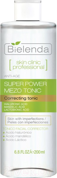 Тоник для лица Bielenda Skin Clinic Professional миндальная и лактобионовая кислота (200мл)