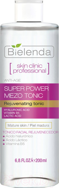 Изображение товара Тоник для лица Bielenda Skin Clinic Professional Anti-Age активный омолаживающий (200мл)