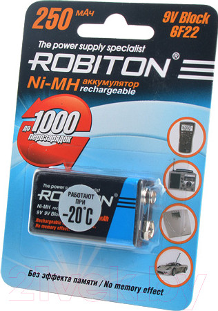 Изображение товара Аккумулятор Robiton 250MH9-1 BL1 (08801)