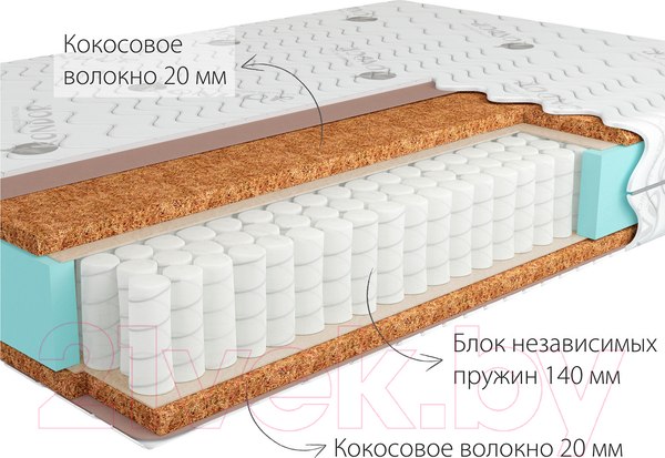 Изображение товара Матрас Kondor Solid Hard 160x190 (бамбук)