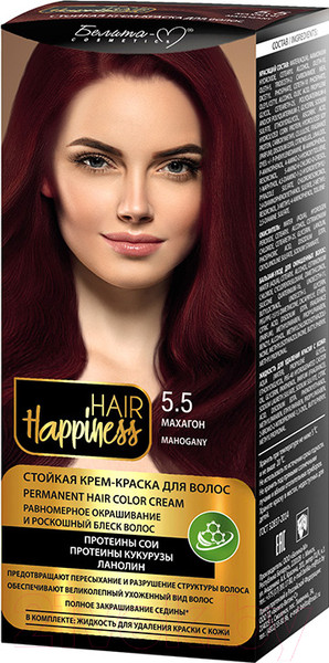 Изображение товара Крем-краска для волос Белита-М Hair Happiness стойкая тон № 5.5 (махагон)