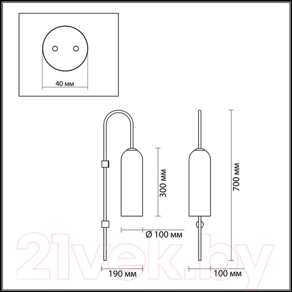 Изображение товара Бра Odeon Light Vosti 4642/1W