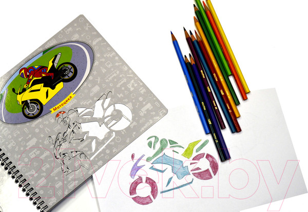 Изображение товара Развивающая книга Робинс Трафареты для мальчиков