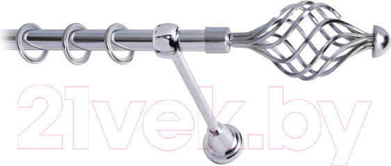 Изображение товара Карниз для штор Lm Decor Вираж 098 1р гладкий 25мм (хром, 2м)