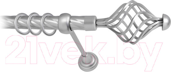 Изображение товара Карниз для штор Lm Decor Вираж 098 1р витой 25мм (сатин, 3.6м)