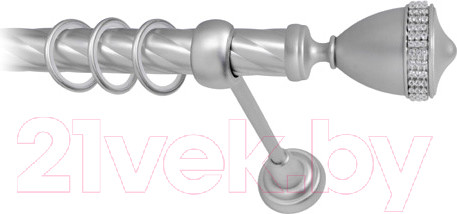 Изображение товара Карниз для штор Lm Decor Кубок 110 1р витой 25мм (сатин, 2.4м)