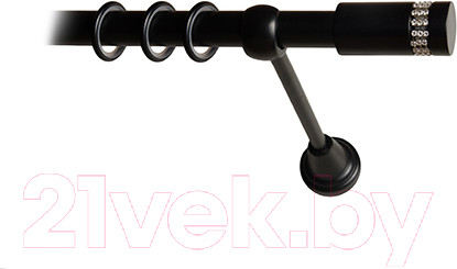 Изображение товара Карниз для штор Lm Decor Имидж 116 1р гладкий 25мм (черный матовый, 3м)