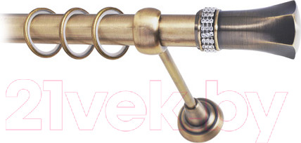 Изображение товара Карниз для штор Lm Decor Севилла 120 1р гладкий 25мм (антик, 4м)