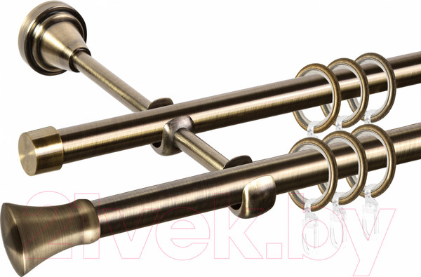 Изображение товара Карниз для штор АС ФОРОС Grace D16Г/16Г + наконечники Монако (2.4м, антик)