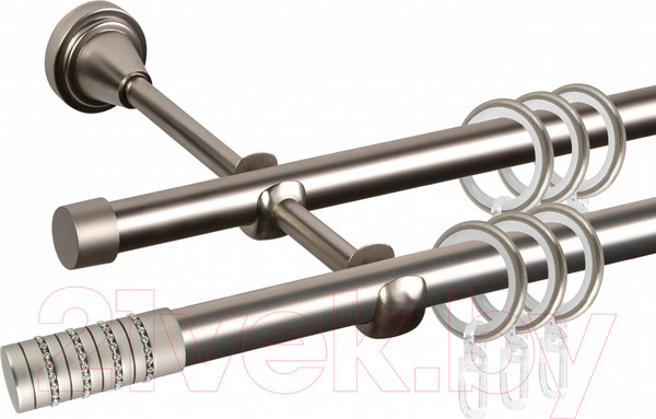 Изображение товара Карниз для штор АС ФОРОС Grace D16Г/16Г + наконечники Крис (1.4м, сатин)