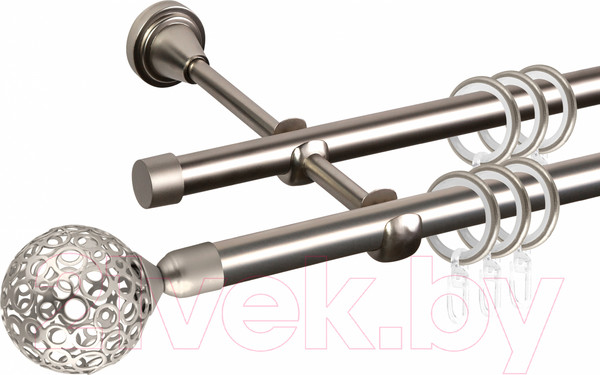 Изображение товара Карниз для штор АС ФОРОС Grace D16Г/16Г + наконечники Метеор (1.4м, сатин)