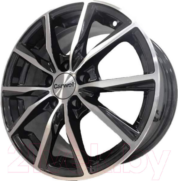 Изображение товара Литой диск Carwel Gamma 15x6" 5x112мм DIA 66.6мм ET 43мм Алмаз черный