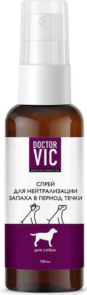 Изображение товара Средство для нейтрализации запаха в период течки Doctor VIC Для нейтрализации запаха в период течки (100мл)