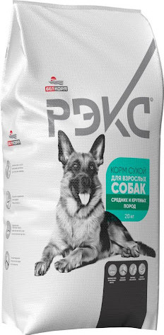 Изображение товара Сухой корм для собак Рэкс Для взрослых собак средних и крупных пород (20кг)