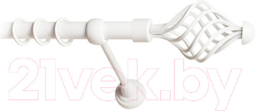 Изображение товара Карниз для штор Lm Decor Вираж 098 1р гладкий 25мм (белый глянец, 3м)